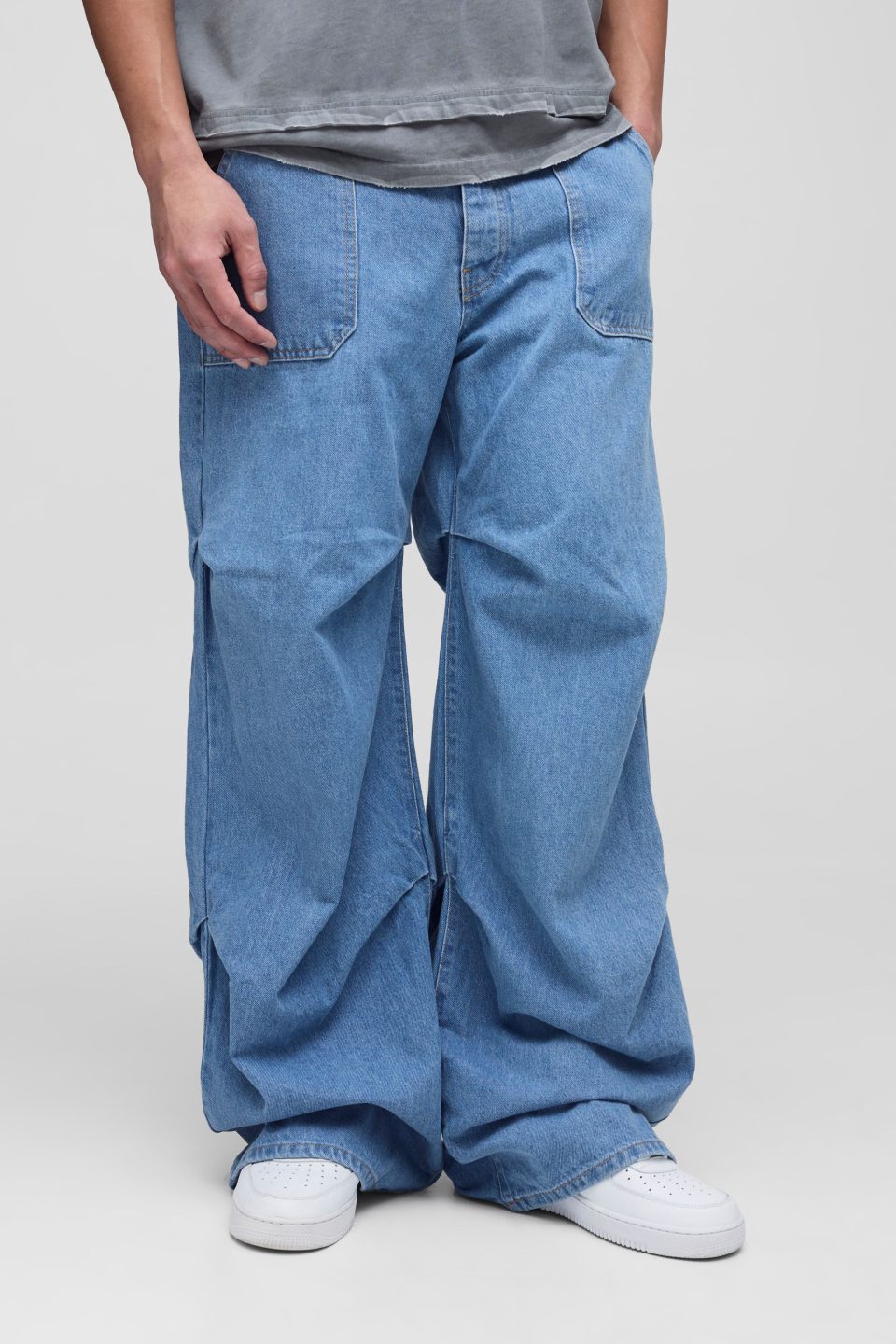 Tall Ruched Baggy Fit Jeans