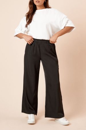Petite Elasticated Waist Straight Leg Trouser