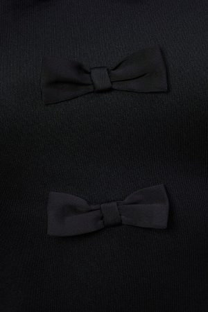 Occasion Satin Bow Scuba Mini Dress