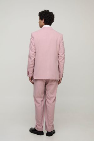 Wide Leg Fixed Waistband Suit Trouser