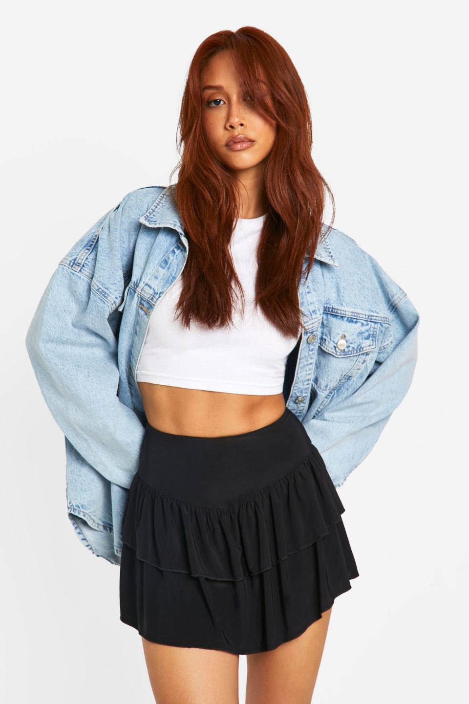 Ruffle Slinky Skorts