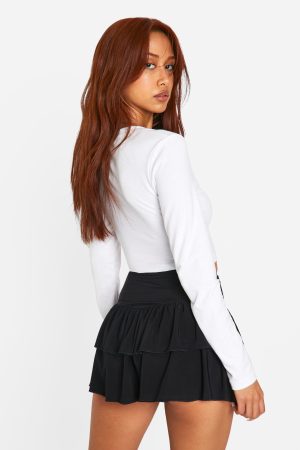 Ruffle Slinky Skorts