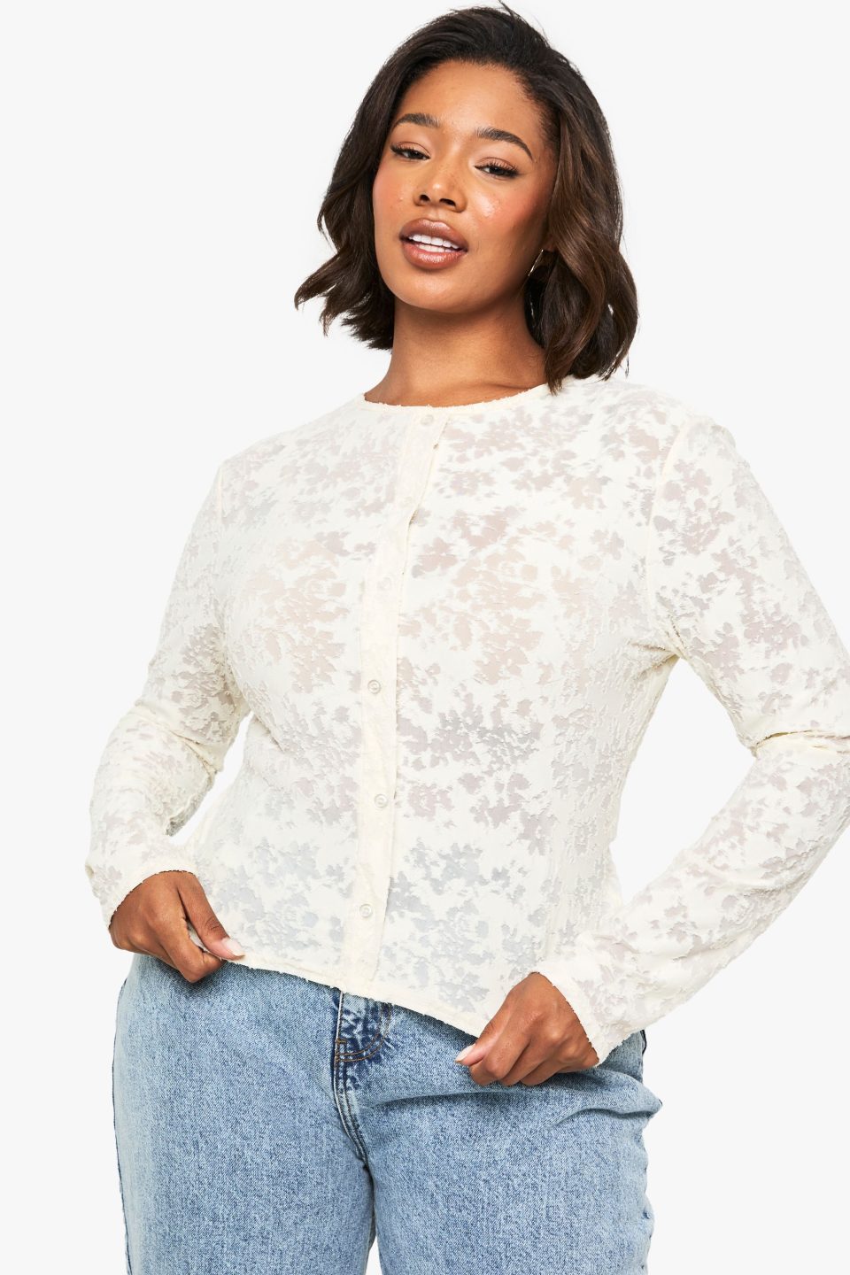 Plus Burnout Button Front Top