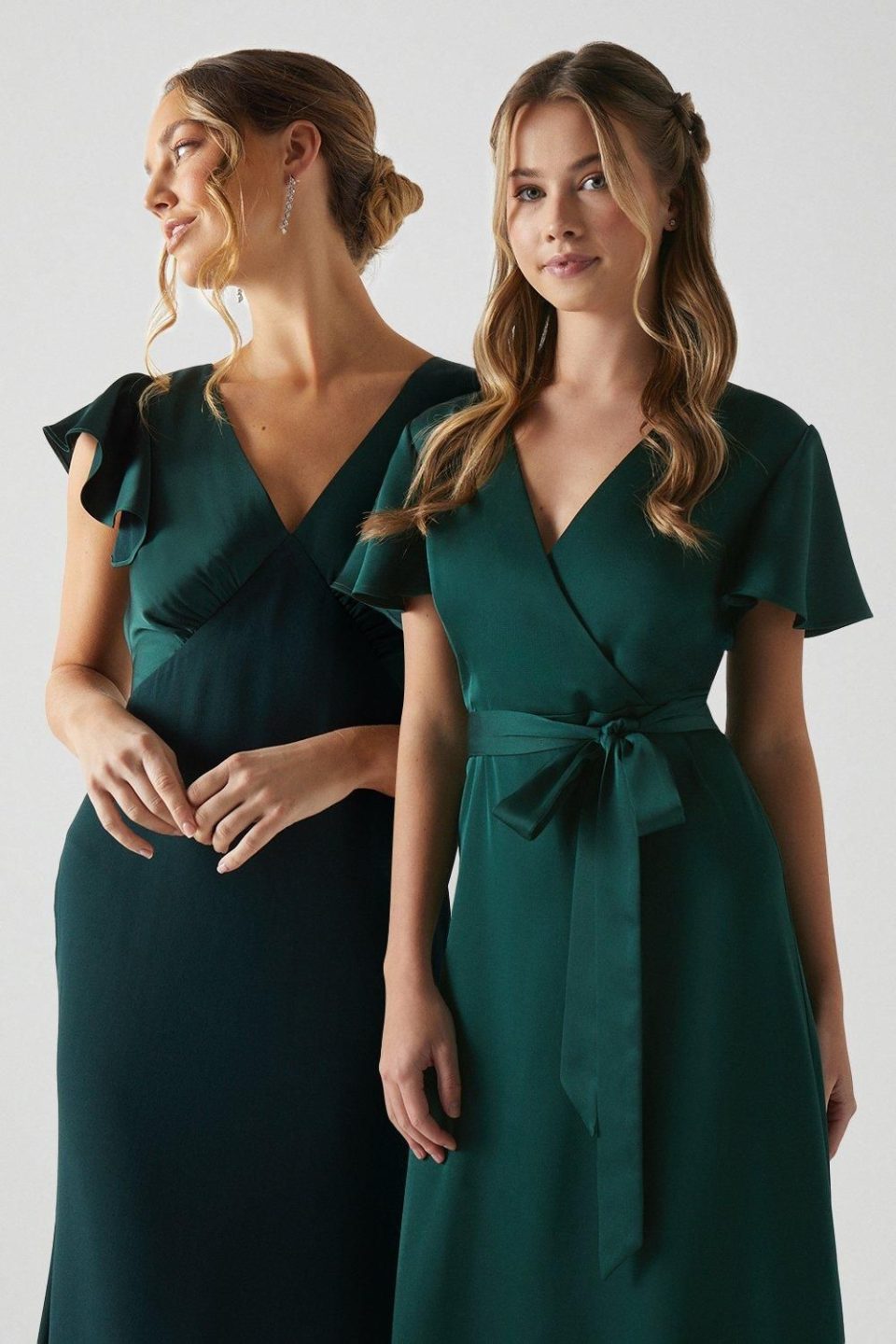 Teen Coast Angel Sleeve Bridesmaids Dress