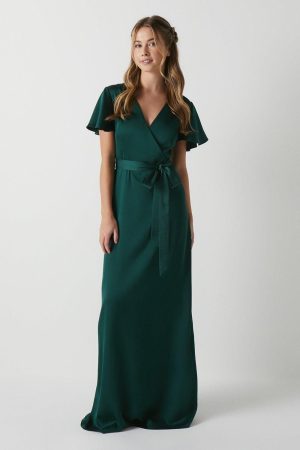 Teen Coast Angel Sleeve Bridesmaids Dress