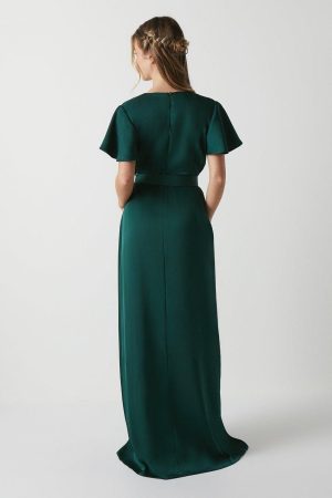 Teen Coast Angel Sleeve Bridesmaids Dress