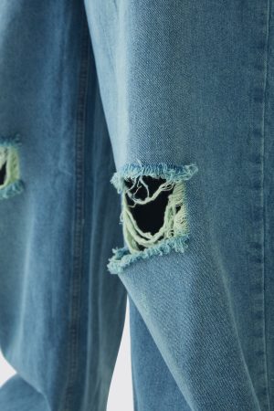 Tall Baggy Fit Distressed Jeans