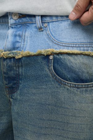 Tall Contrast Wash Relaxed Fit Jeans