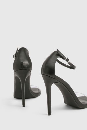 Clear 2 Part High Heels