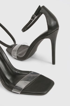 Clear 2 Part High Heels