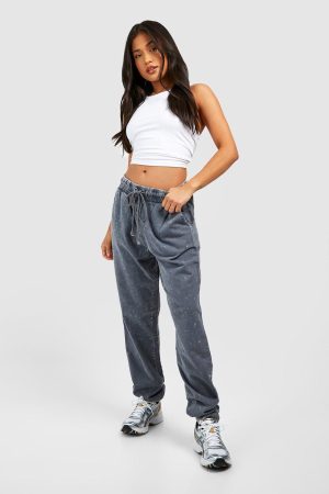 Petite Acid Wash Jogger Bottom