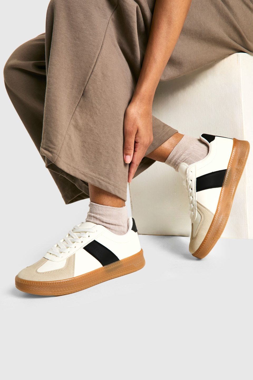 Contrast Panel Gum Sole Trainers