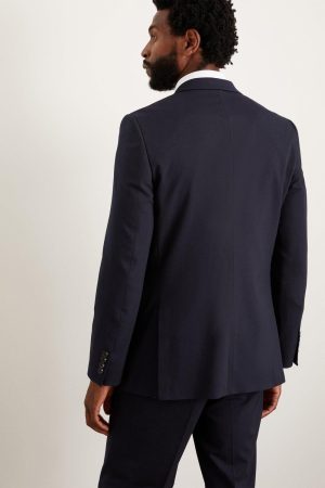 Navy Tailored Fit Essential Suit Jacket