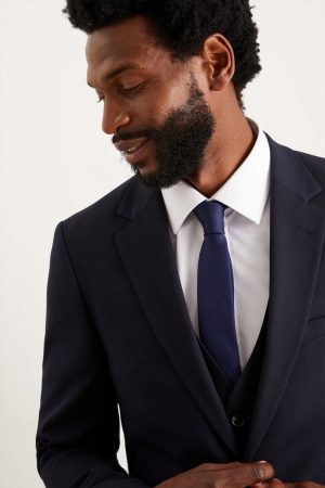 Navy Tailored Fit Essential Suit Jacket