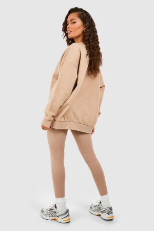 Oversized Sweatshirt And Legging Tracksuit
