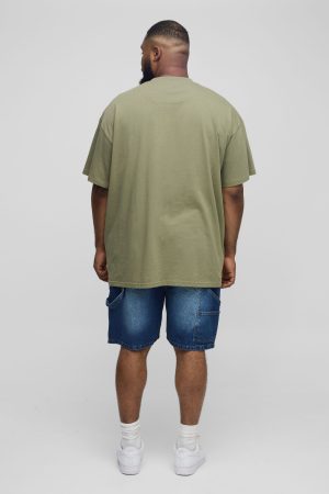 Plus Carpenter Denim Shorts