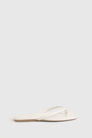 Wide Fit Square Toe Flip Flops