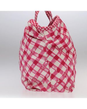 Preloved Pink Gingham Tote Bag