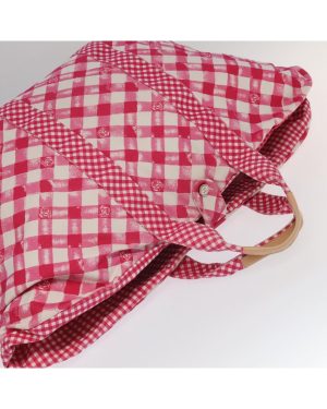 Preloved Pink Gingham Tote Bag
