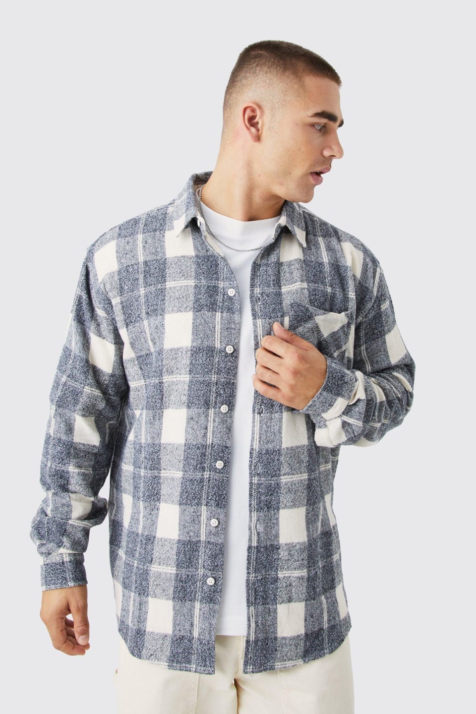 Long Sleeve Marl Check Shirt
