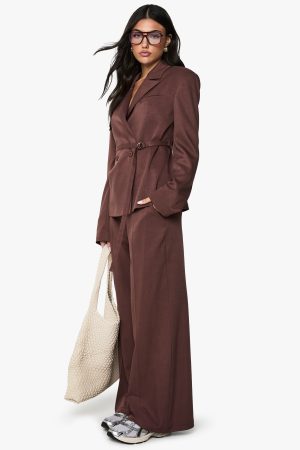 Tailored Wide Leg Trouser